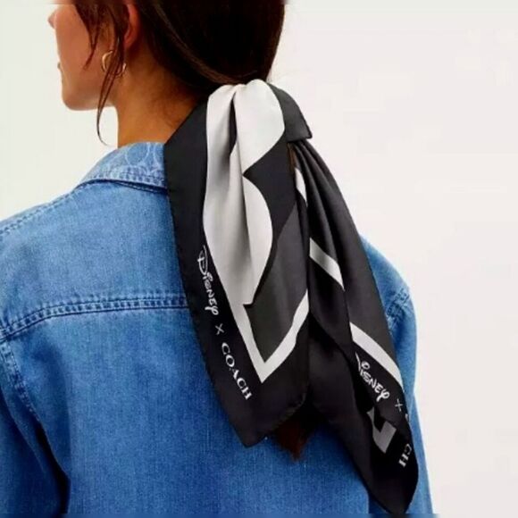 SEALED NWT Disney X Coach Mickey Mouse Winking Silk Scarf SOLD OUT DEADSTOCK! - Picture 2 of 6